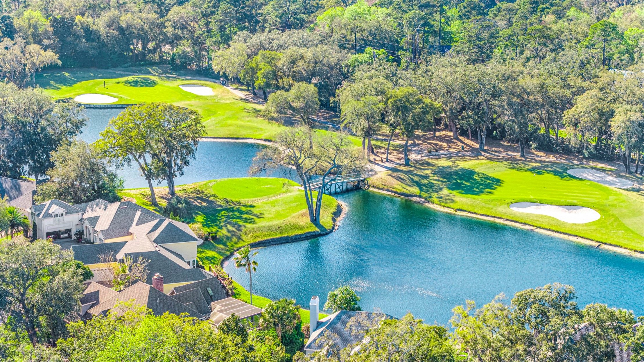 4708 Rigging Drive Fernandina Beach, FL 32034 - Photo 27 of 32 an aerial view of a swimming pool with outdoor seating