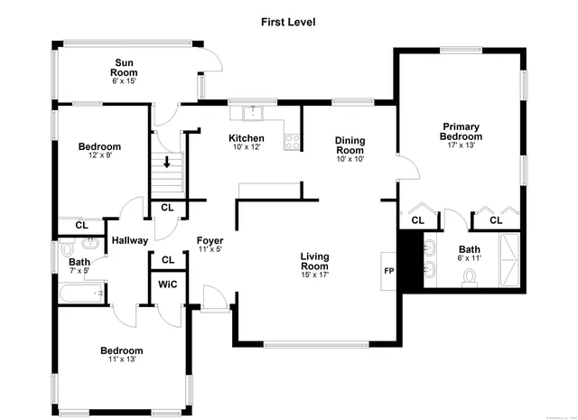 a view of an empty room