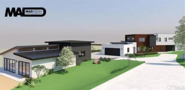 a house view with a garden space