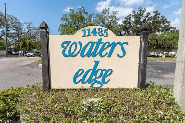 a view of outdoor space with sign board