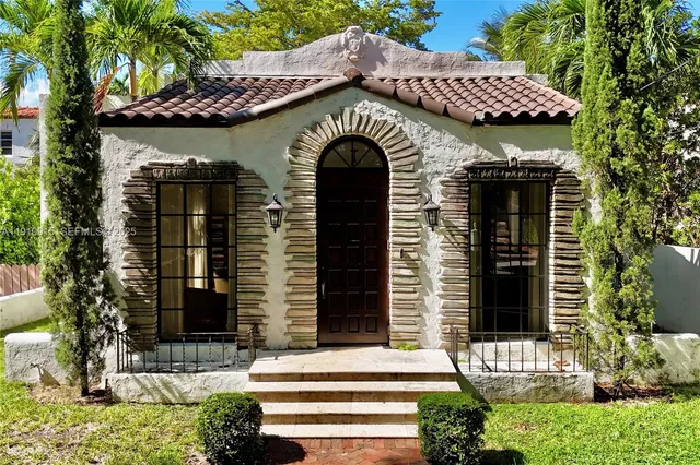 a front view of a house