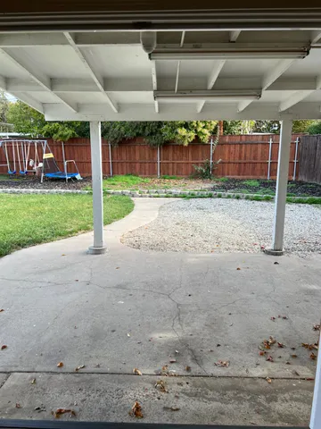 a view of a wooden door