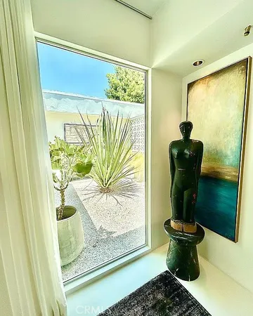 a view of a yard from a window