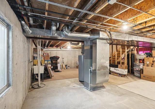 a street view with a bench