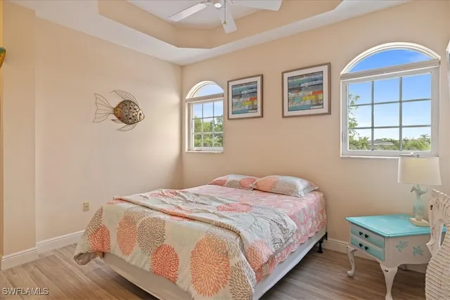 an aerial view of houses with yard