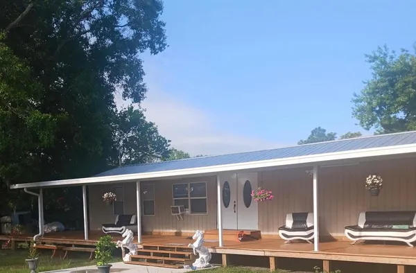 front view of a house with a porch