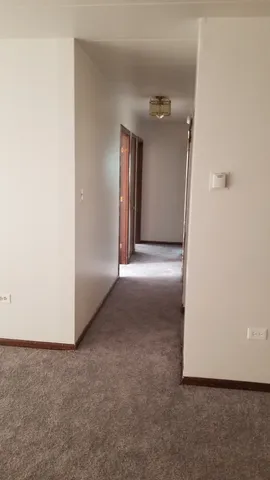 a view of a big room with closet and windows