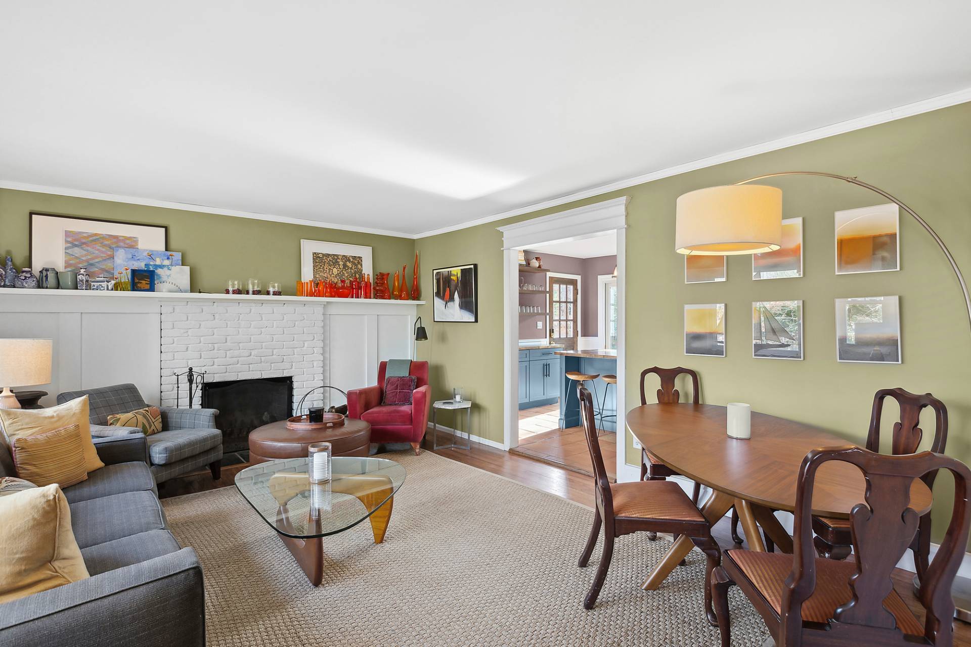 3 Dayton Avenue East Hampton, NY 11937 - Photo 11 of 15 a living room with furniture and a fireplace
