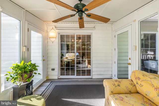 a view of a balcony with chair