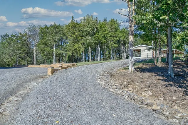 front view of a house with deck