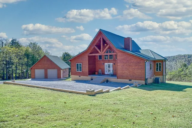 a house view with a garden space