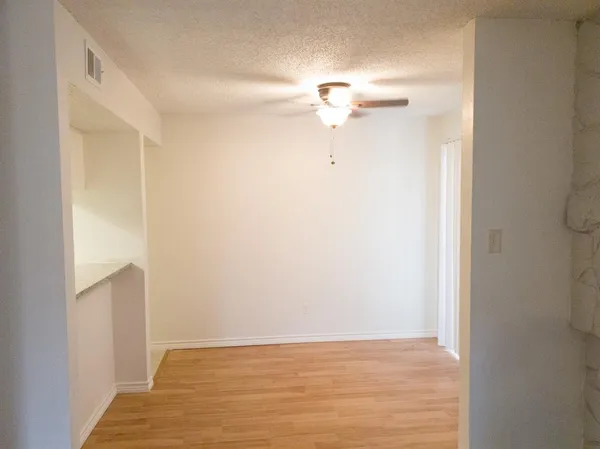 a view of a room with an empty space