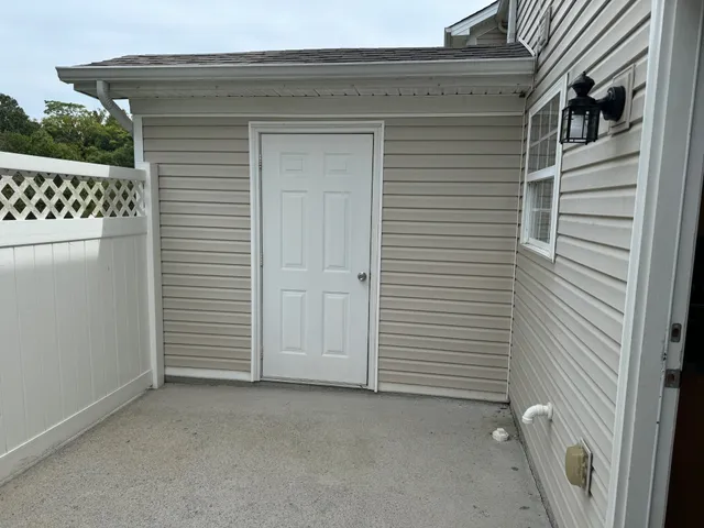 a view of a house with a door