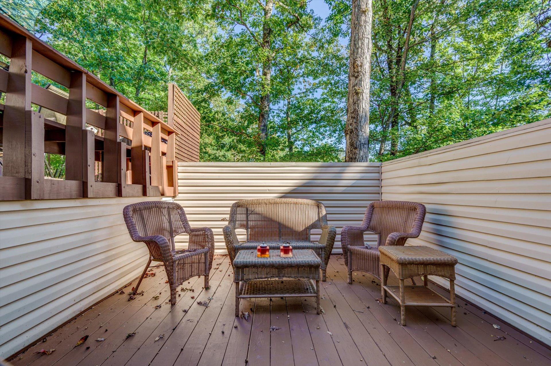 772 Skyview Road Salem, VA 24153 - Photo 33 of 41 a view of a chairs and table on the deck