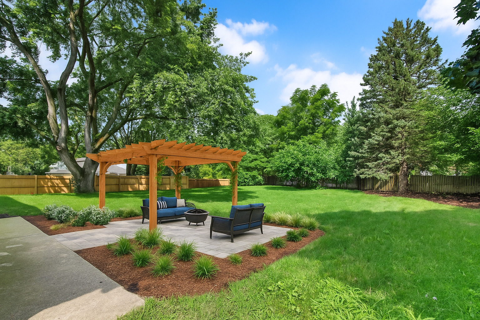 805 Potomac Avenue Naperville, IL 60565 - Photo 33 of 38 a view of a garden with a slide