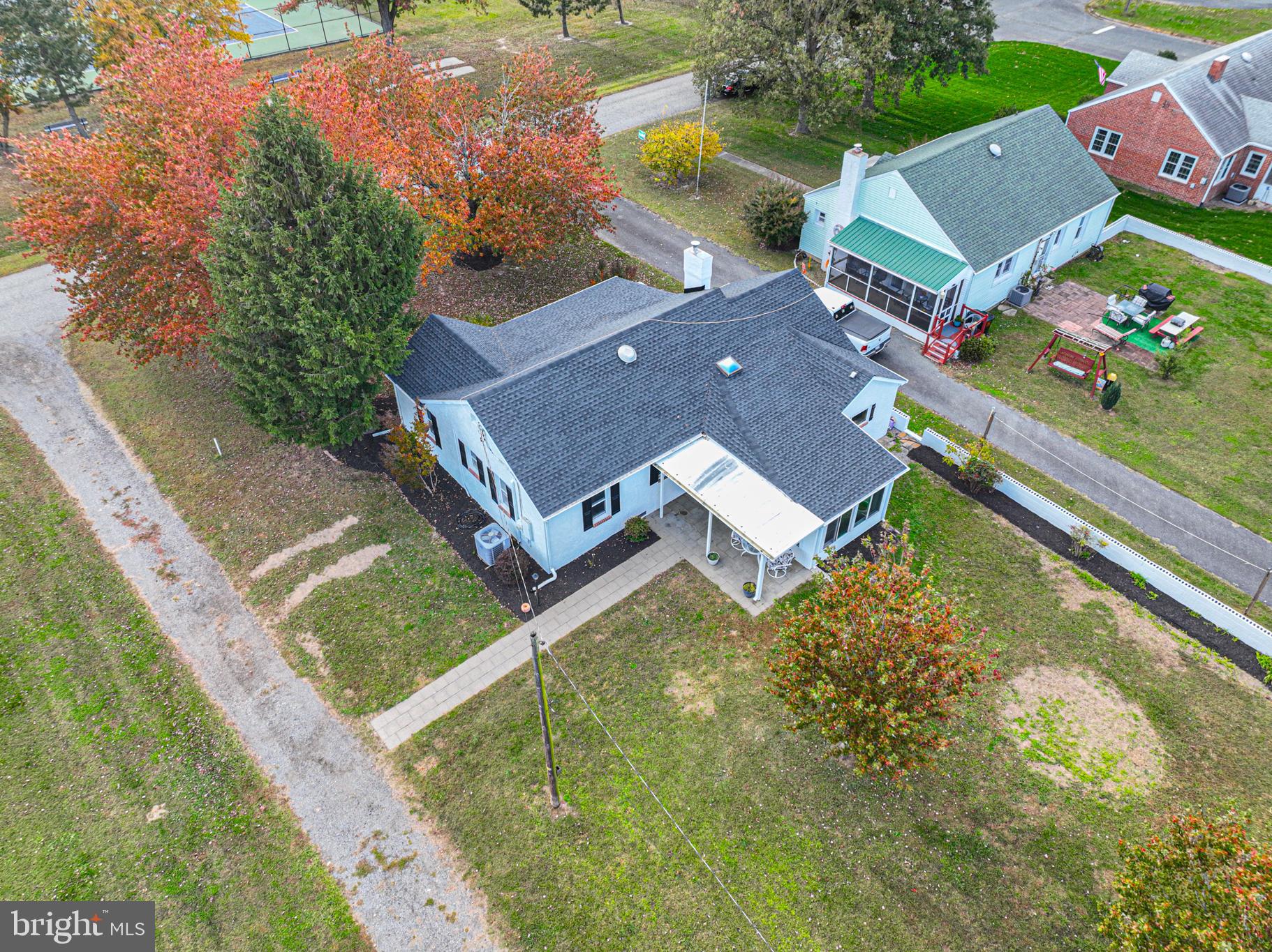 506 Park Avenue Ridgely, MD 21660 - Photo 55 of 59 an aerial view of a house with a garden and swimming pool