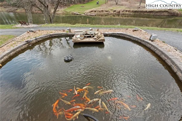 a view of a lake with outdoor space