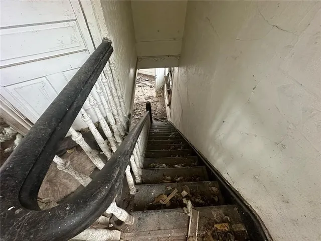 a close view of water heater room