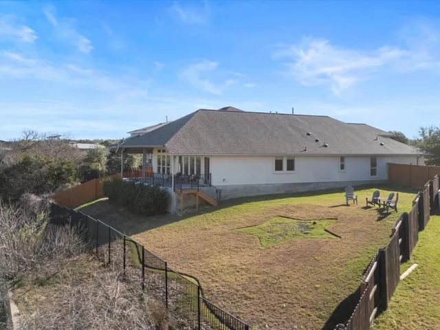 a backyard of a house