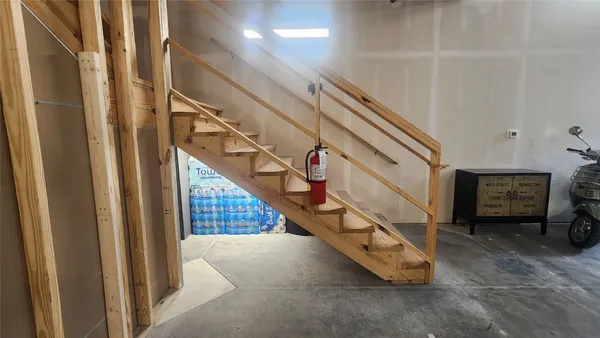 a workspace with furniture