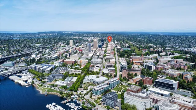 an aerial view of a city
