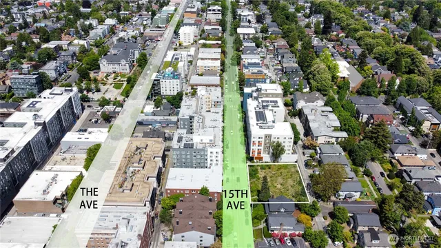 an aerial view of a city