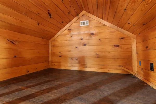 a view of a garage