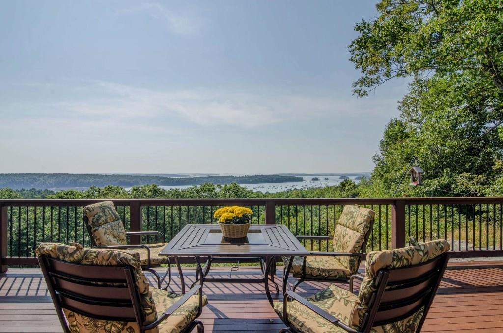 9 Highview Road Freeport, ME 04032 - Photo 1 of 26 Deck views of Harraseeket Harbor