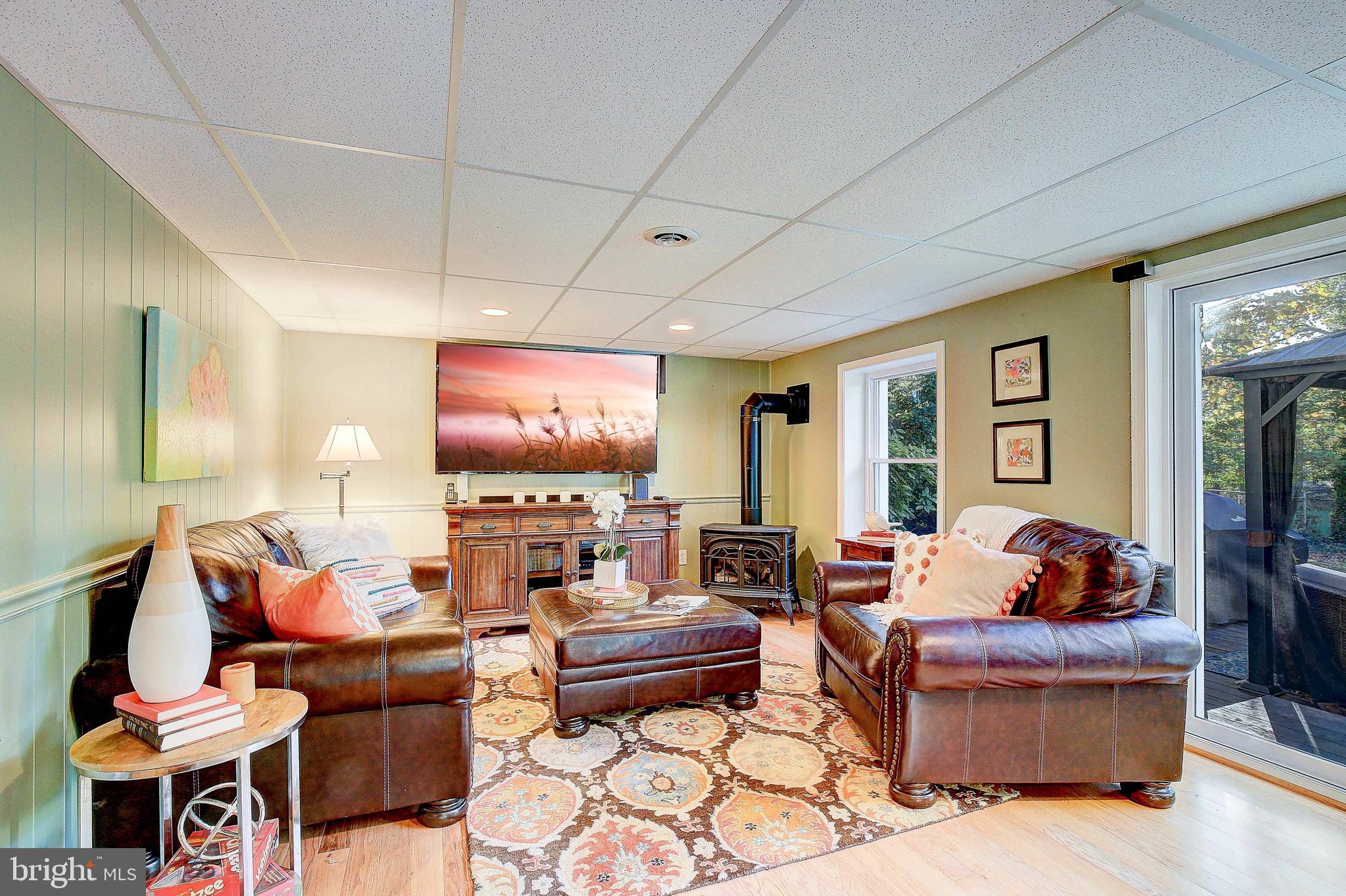 420 Halsey Road Annapolis, MD 21401 - Photo 19 of 51 Family room w/ gas FP & walkout - Lower level