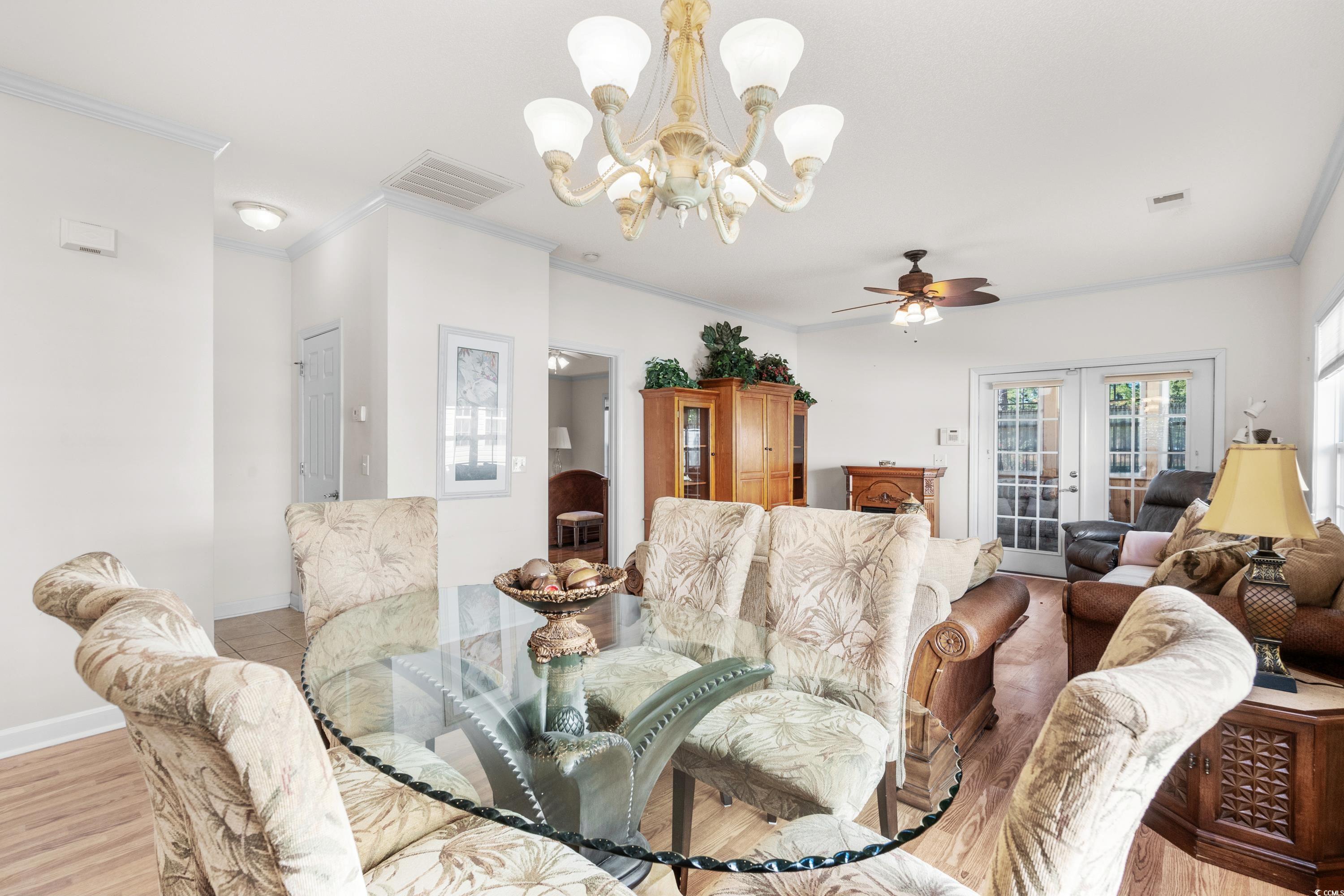 493 Shellbank Drive, Unit 2B Longs, SC 29568 - Photo 20 of 40 Dining space featuring ceiling fan with notable ch