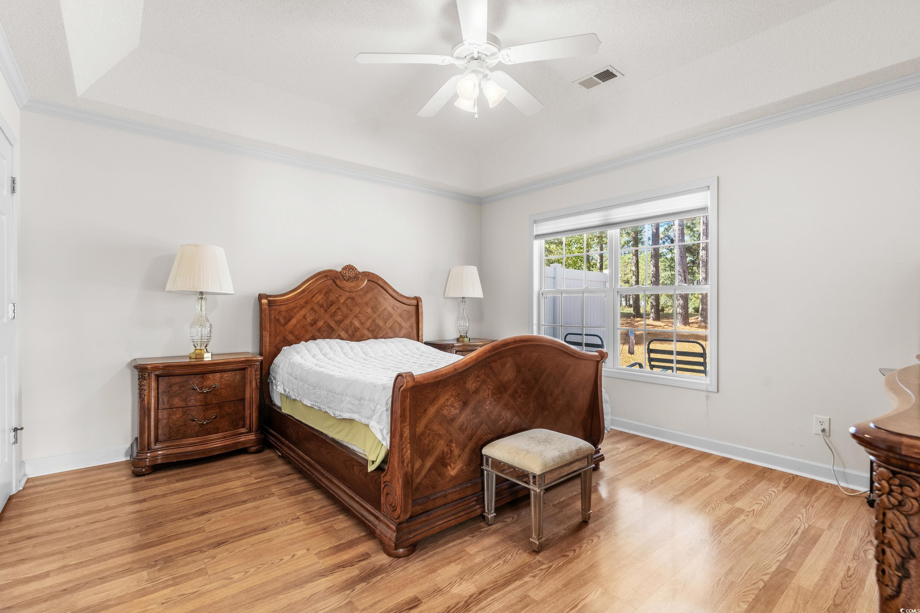 493 Shellbank Drive, Unit 2B Longs, SC 29568 - Photo 24 of 40 Bedroom featuring a raised ceiling, ceiling fan, o