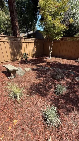 a view of wooden fence