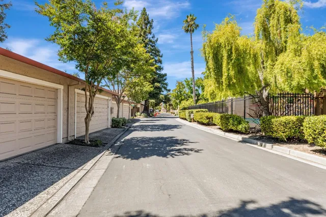 a view of a street along the building