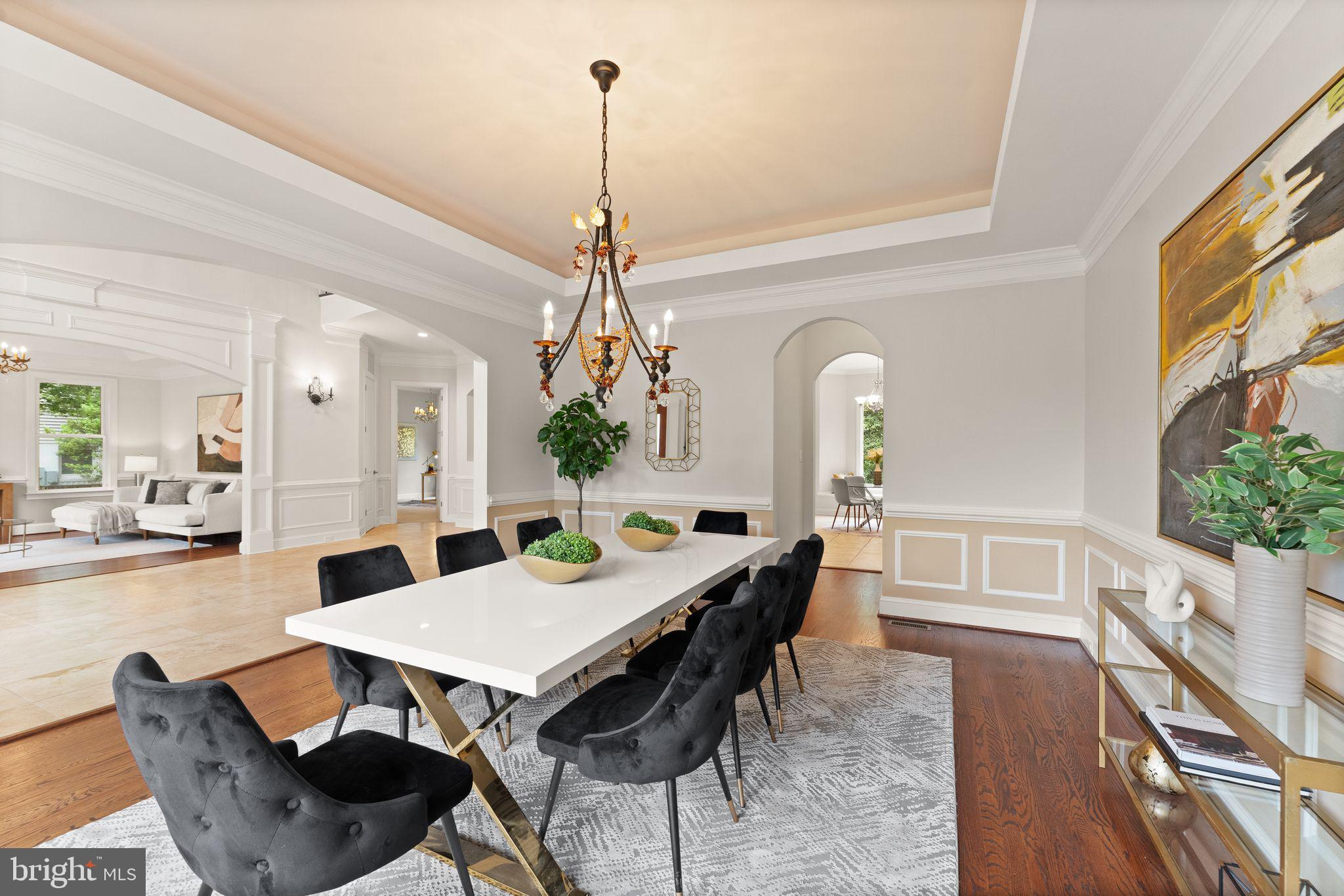 3906 Estel Road Fairfax, VA 22031 - Photo 19 of 122 a view of a dining room with furniture window and wooden floor