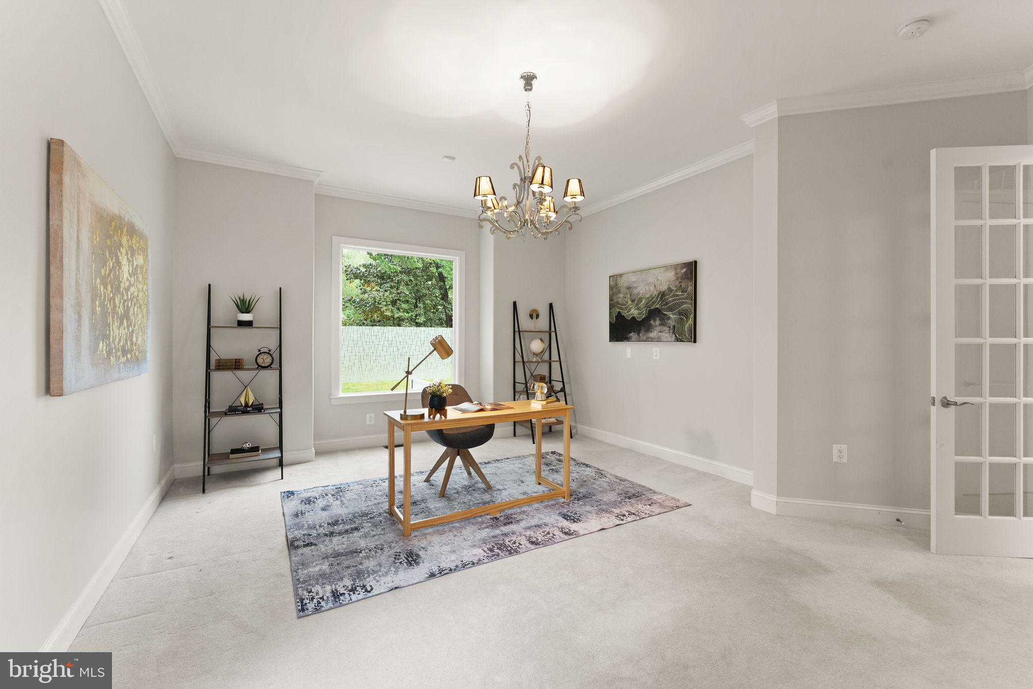 3906 Estel Road Fairfax, VA 22031 - Photo 23 of 122 a living room with furniture a window and a chandelier