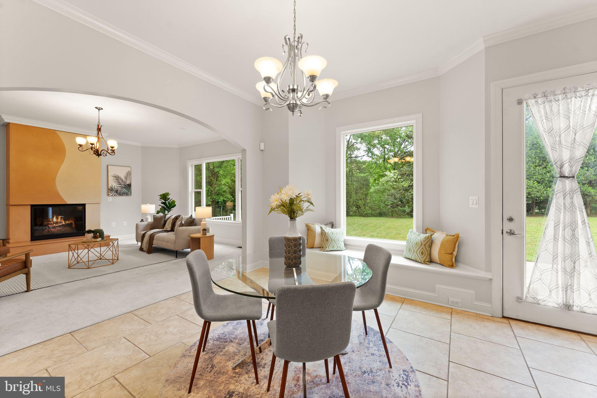 3906 Estel Road Fairfax, VA 22031 - Photo 32 of 122 a living room with furniture and a chandelier