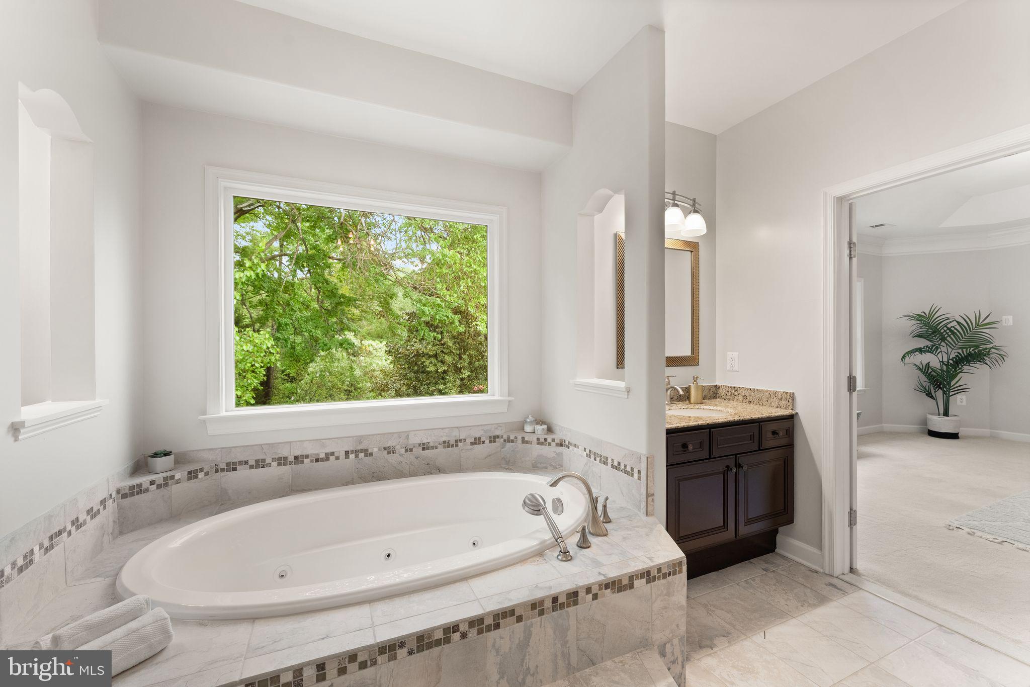 3906 Estel Road Fairfax, VA 22031 - Photo 62 of 122 a bath tub sitting in a bathroom next to a window