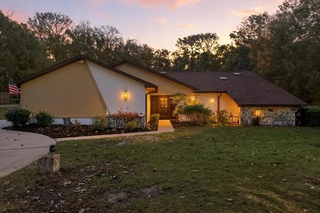 a view of a back yard