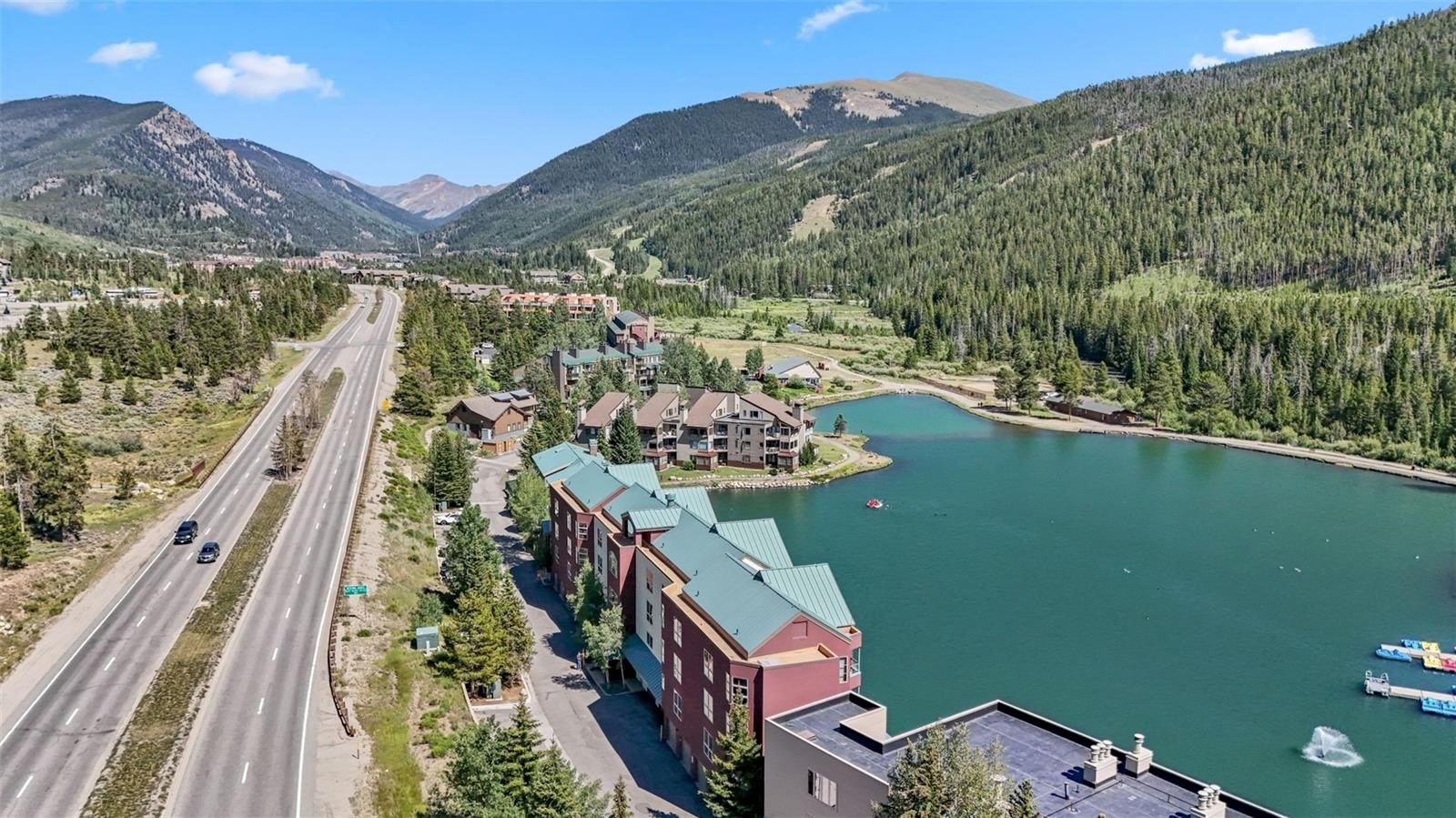 22138 Highway 6, Unit 1553 Keystone, CO 80435 - Photo 21 of 43 a view of a lake with a mountain in the background