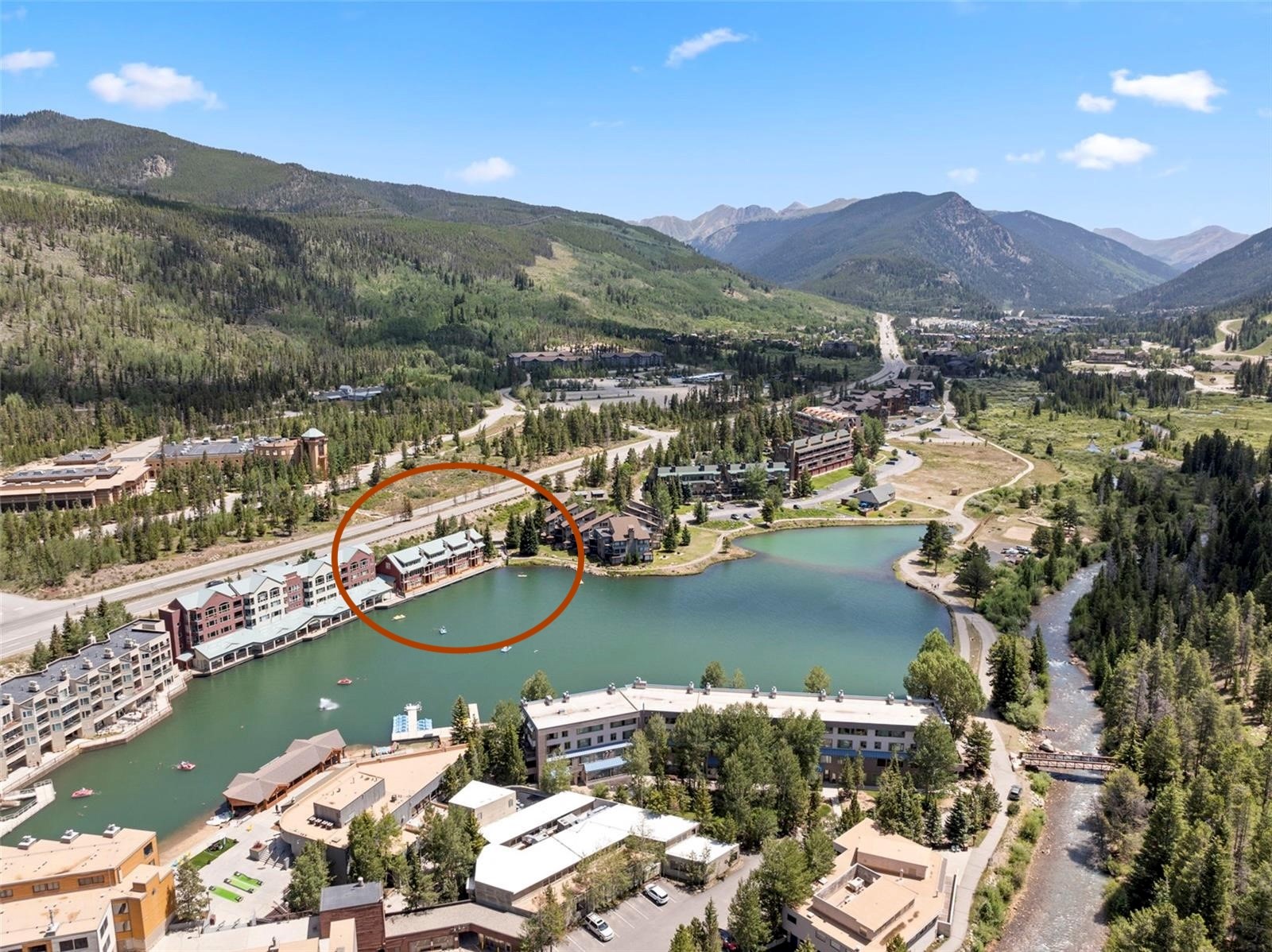 22138 Highway 6, Unit 1553 Keystone, CO 80435 - Photo 28 of 43 aerial view of a city with lake view