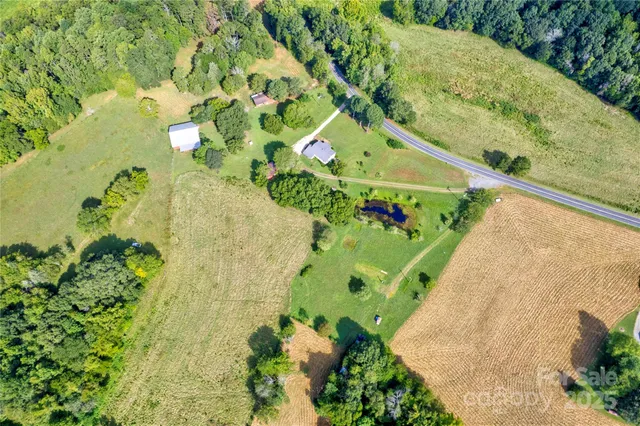 a view of a lake with a park