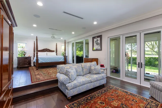 a living room with furniture and a couch