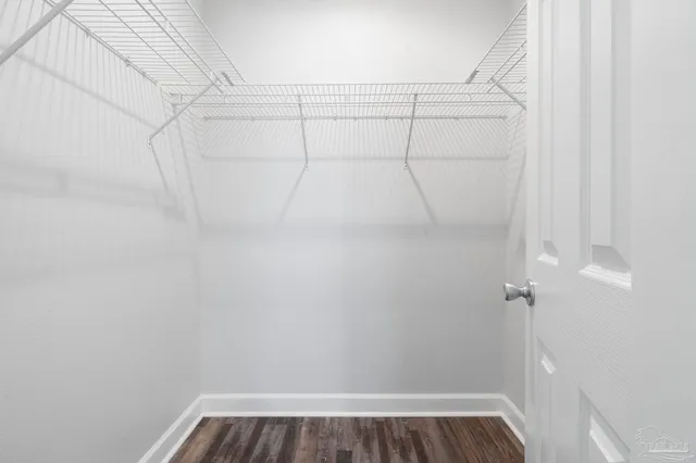 a view of small space with racks on the wall