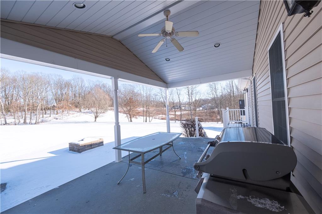 169 Howes Run Road Sarver, PA 16055 - Photo 35 of 48 COVERED PATIO HAS CEILING FAN & RECESS LIGHTING