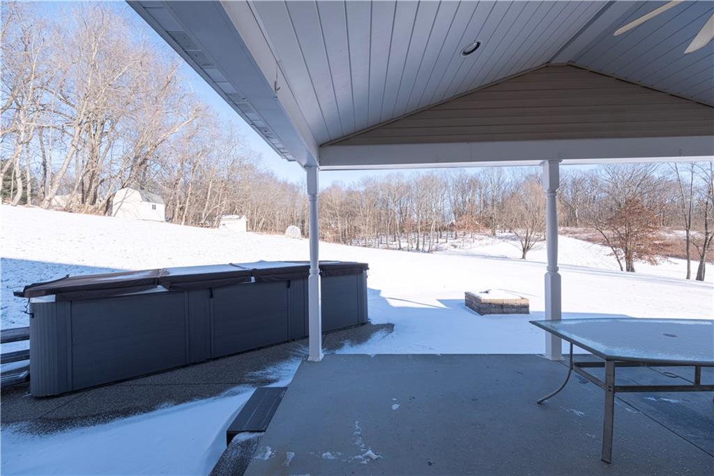 169 Howes Run Road Sarver, PA 16055 - Photo 36 of 48 ENJOY THE COVERED PATIO, SWIM SPA & GAS FIREPIT