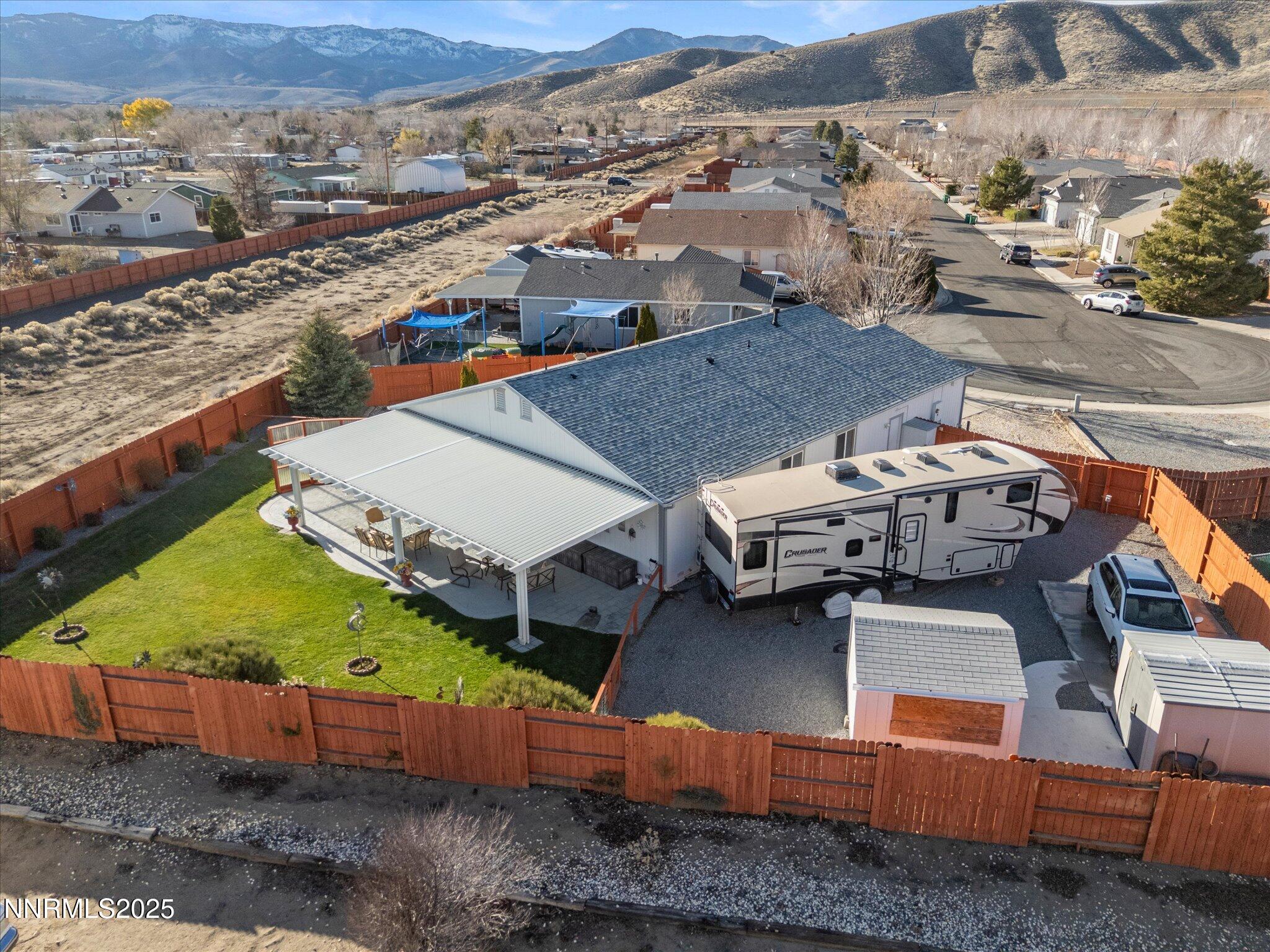 17634 Georgetown Court Reno, NV 89508 - Photo 13 of 56 an aerial view of a house with garden space and street view
