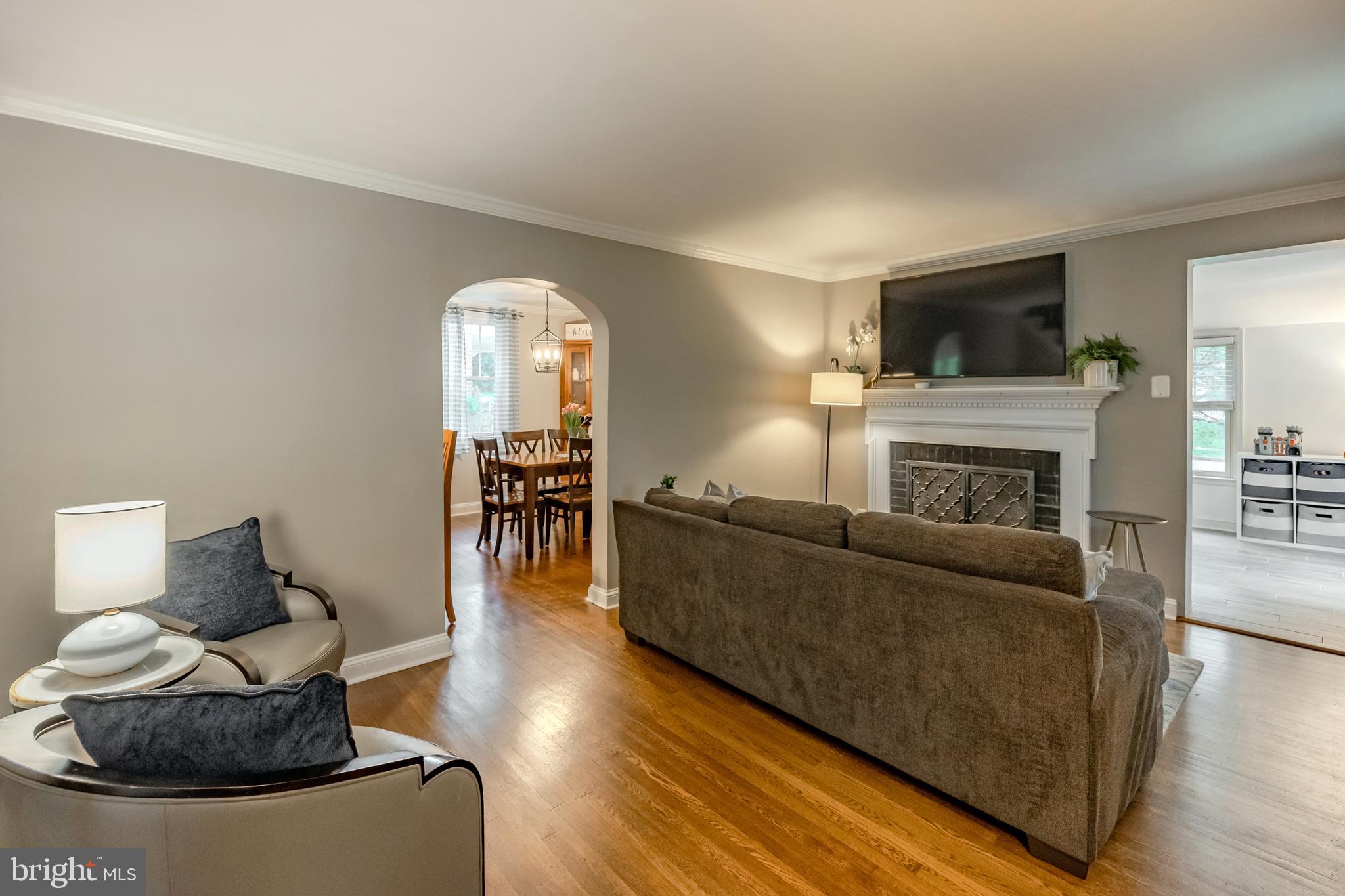 2710 Prescott Road Havertown, PA 19083 - Photo 5 of 38 a living room with furniture and a fireplace