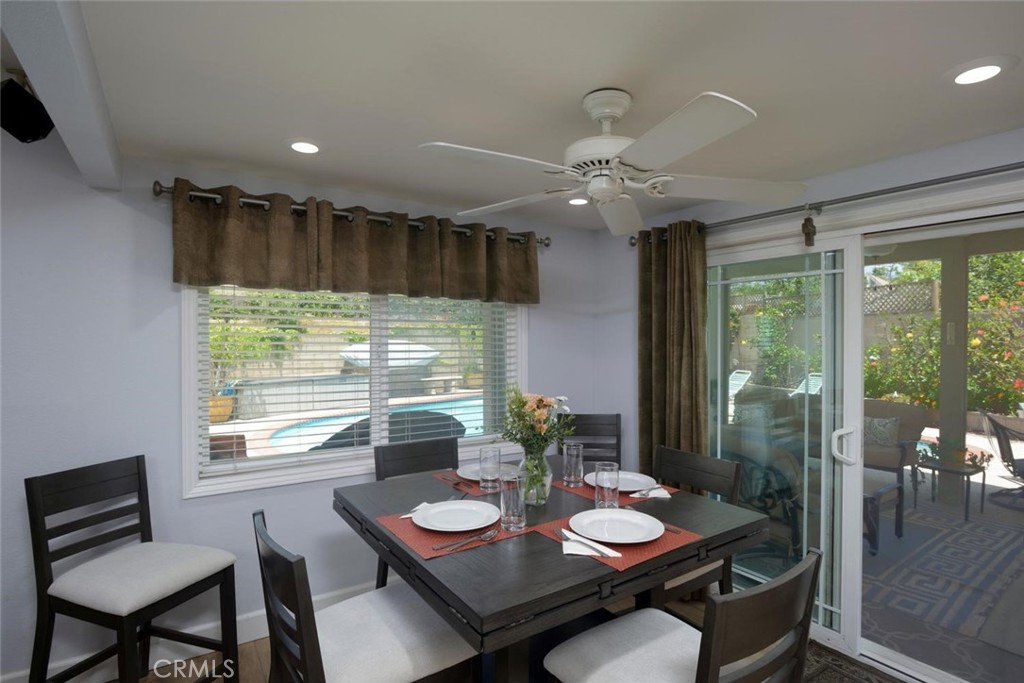 10424 Cartilla Court Rancho Cucamonga, CA 91737 - Photo 8 of 36 a view of a dining room with furniture window and outside view