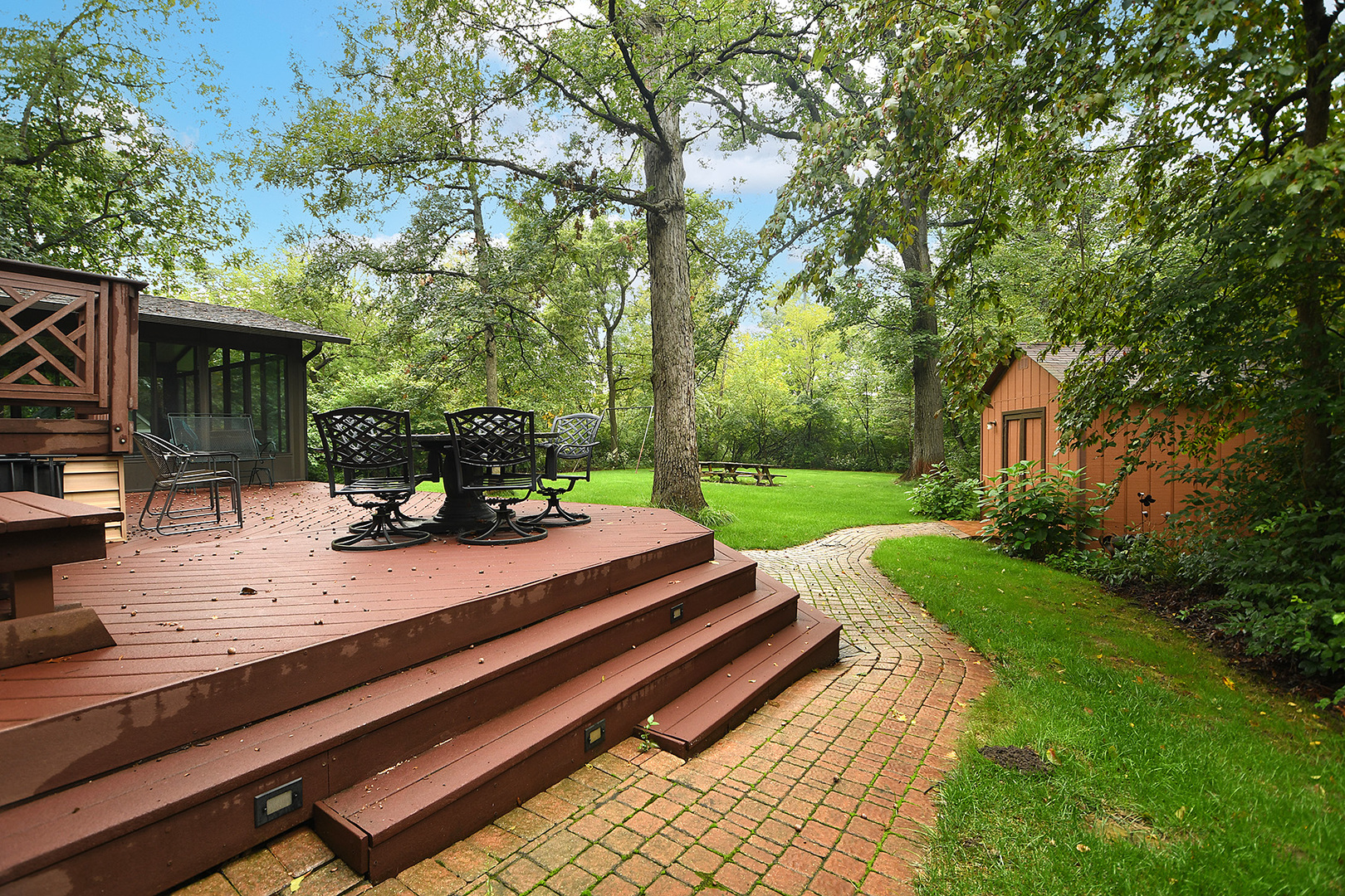 12612 West Hadley Road Homer Glen, IL 60491 - Photo 34 of 39 a view of a backyard with sitting area
