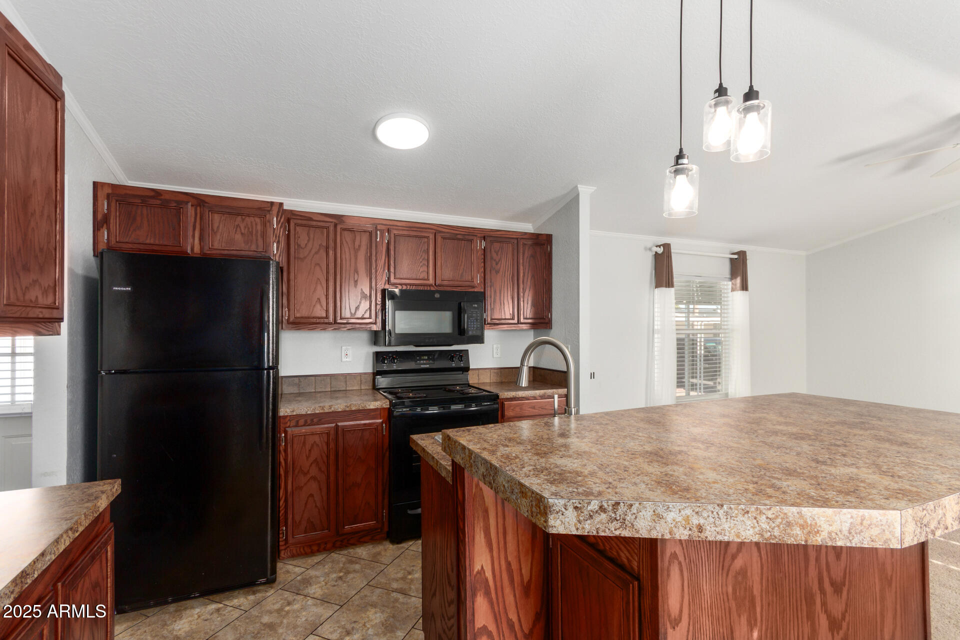 320 East McKellips Road, Unit 230 Mesa, AZ 85201 - Photo 11 of 43 a kitchen with stainless steel appliances granite countertop a sink stove and refrigerator
